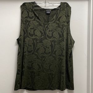 Green textured vintage tank